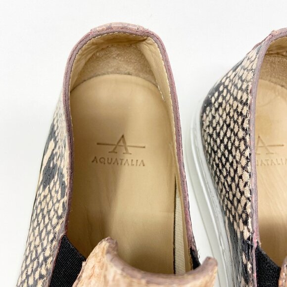 AQUATILA | Orilla Snakeskin Embossed leather slip-on sneaker 6 NWOT - Picture 11 of 12